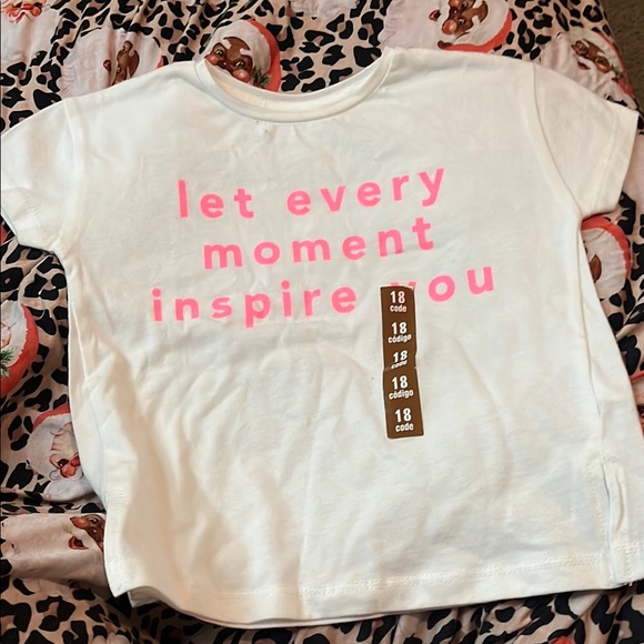 Zara Other - B40 NWT Zara 18 months White and Pink Inspirational T-Shirt